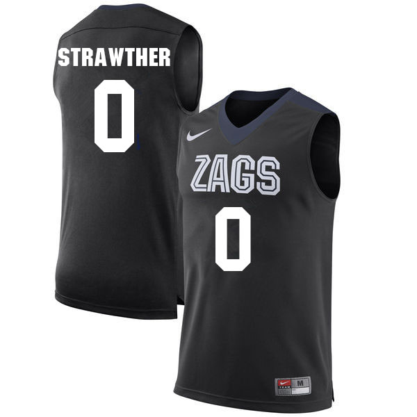 Men #0 Julian Strawther Gonzaga Bulldogs College Basketball Jerseys Sale-Black